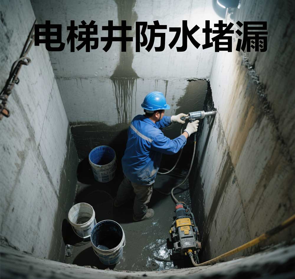 电梯井防水堵漏，绍兴专业电梯井漏水维修公司
